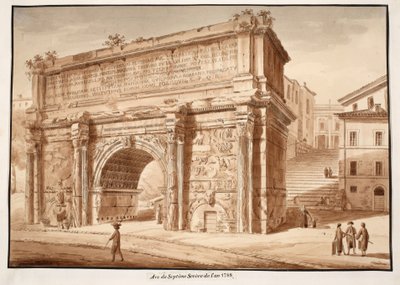 The Arch of Septimius Severus in the Year 1788, 1833 by Agostino Tofanelli